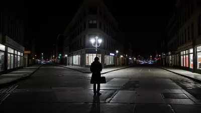 Lonely conference at a timeless street