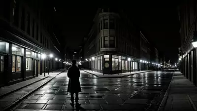Lonely conference at a timeless street