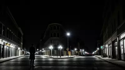 Lonely conference at a timeless street