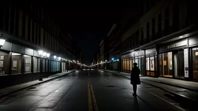 Lonely conference at a timeless street