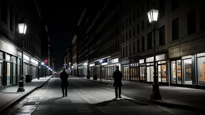Lonely conference at a timeless street