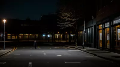 Lonely conference at a timeless street