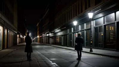 Lonely conference at a timeless street