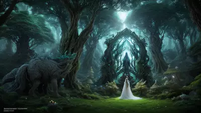 Ethereal Cosmogenesis Creatures Roam in the Enchanted Forest