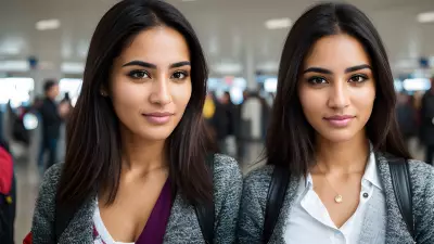 Digital Portrait at Busy Airport