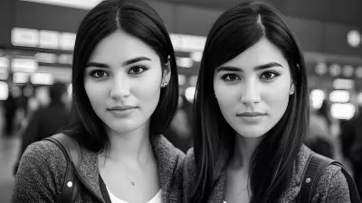 Digital Portrait at Busy Airport