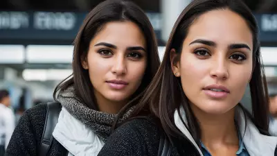 Digital Portrait at Busy Airport