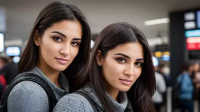 Digital Portrait at Busy Airport