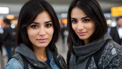 Digital Portrait at Busy Airport