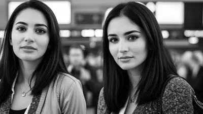 Digital Portrait at Busy Airport