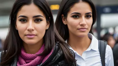 Digital Portrait at Busy Airport
