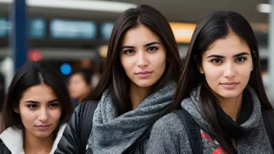 Digital Portrait at Busy Airport