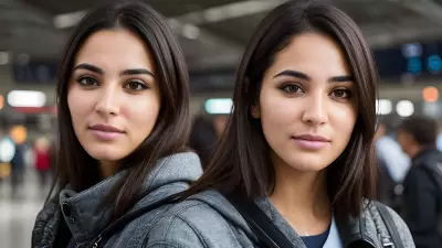 Digital Portrait at Busy Airport