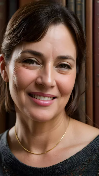 Joyful Portrait at Historic Library