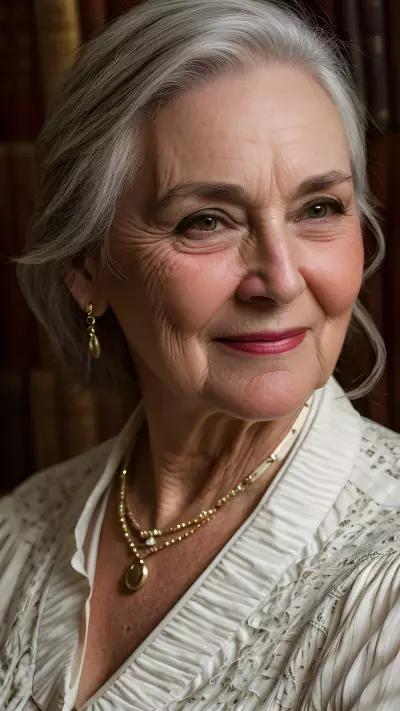 Joyful Portrait at Historic Library