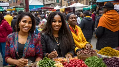 Cultural Unity in the Bustling Street Market