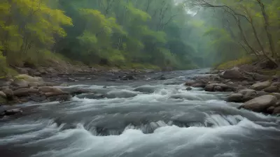 Melodic River An Artistic Interpretation of Nature's Symphony