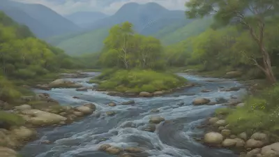 Melodic River An Artistic Interpretation of Nature's Symphony