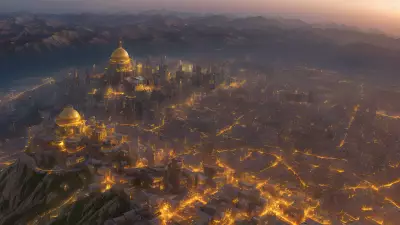 Celestial City on Golden Mountaintop