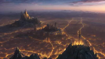 Celestial City on Golden Mountaintop