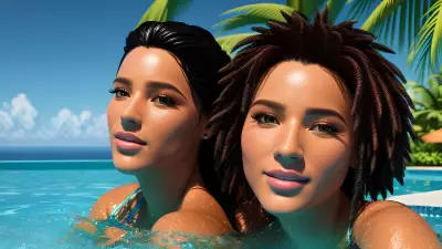 Tropical Pool Contemporary Portrait of Collective Experience