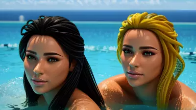 Tropical Pool Contemporary Portrait of Collective Experience