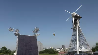 Solar Drone A Sustainable Art Installation Inspired by Yue Minjun