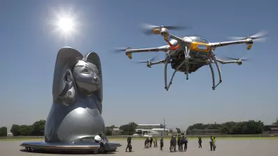 Solar Drone A Sustainable Art Installation Inspired by Yue Minjun