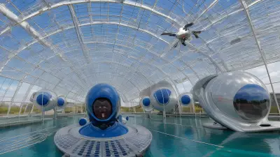 Solar Drone A Sustainable Art Installation Inspired by Yue Minjun