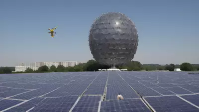 Solar Drone A Sustainable Art Installation Inspired by Yue Minjun