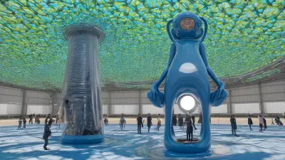 Solar Drone A Sustainable Art Installation Inspired by Yue Minjun