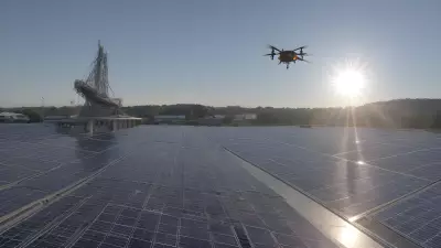 Solar Drone A Sustainable Art Installation Inspired by Yue Minjun