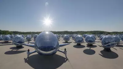 Solar Drone A Sustainable Art Installation Inspired by Yue Minjun