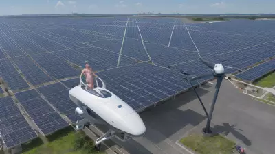 Solar Drone A Sustainable Art Installation Inspired by Yue Minjun