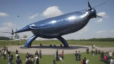 Solar Drone A Sustainable Art Installation Inspired by Yue Minjun