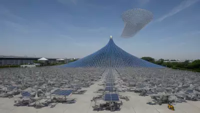 Solar Drone A Sustainable Art Installation Inspired by Yue Minjun