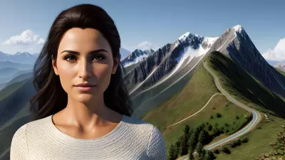 Executive Portrait with Winding Interpersonal Relations on a Mountain Peak