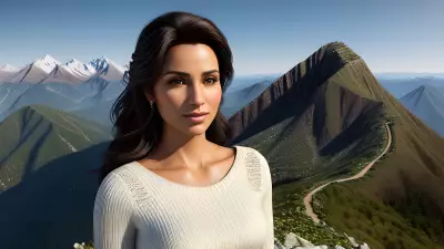 Executive Portrait with Winding Interpersonal Relations on a Mountain Peak