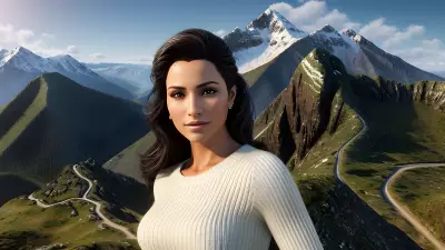 Executive Portrait with Winding Interpersonal Relations on a Mountain Peak
