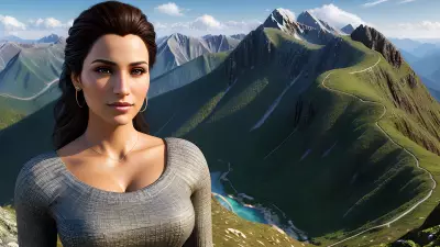 Executive Portrait with Winding Interpersonal Relations on a Mountain Peak