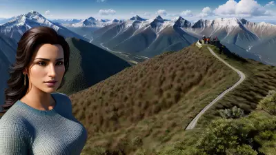 Executive Portrait with Winding Interpersonal Relations on a Mountain Peak