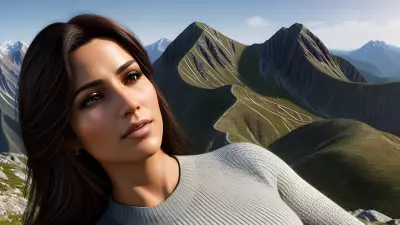 Executive Portrait with Winding Interpersonal Relations on a Mountain Peak
