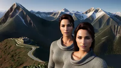 Executive Portrait with Winding Interpersonal Relations on a Mountain Peak