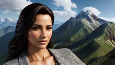 Executive Portrait with Winding Interpersonal Relations on a Mountain Peak