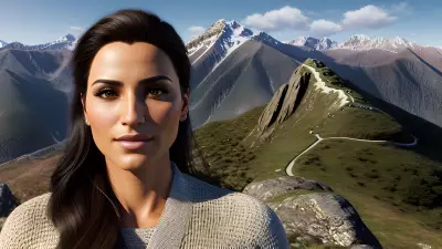 Executive Portrait with Winding Interpersonal Relations on a Mountain Peak