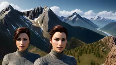 Executive Portrait with Winding Interpersonal Relations on a Mountain Peak