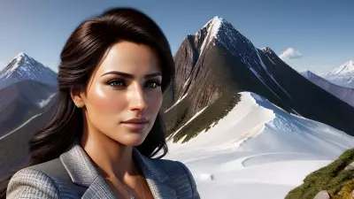 Executive Portrait with Winding Interpersonal Relations on a Mountain Peak