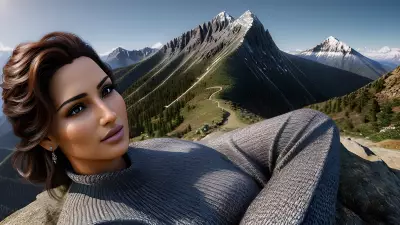 Executive Portrait with Winding Interpersonal Relations on a Mountain Peak