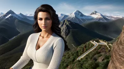 Executive Portrait with Winding Interpersonal Relations on a Mountain Peak