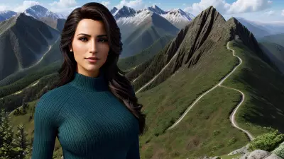 Executive Portrait with Winding Interpersonal Relations on a Mountain Peak